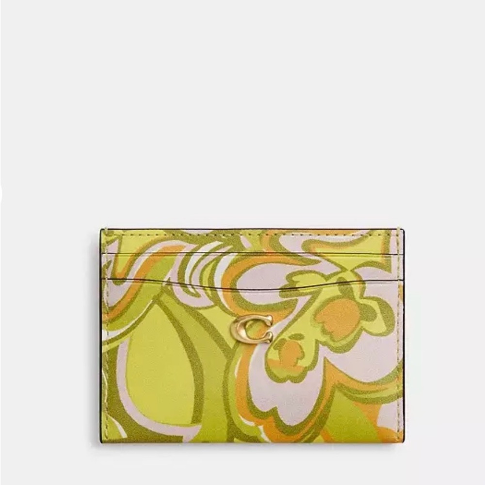 Coach Essential Card Case with Paisley Print